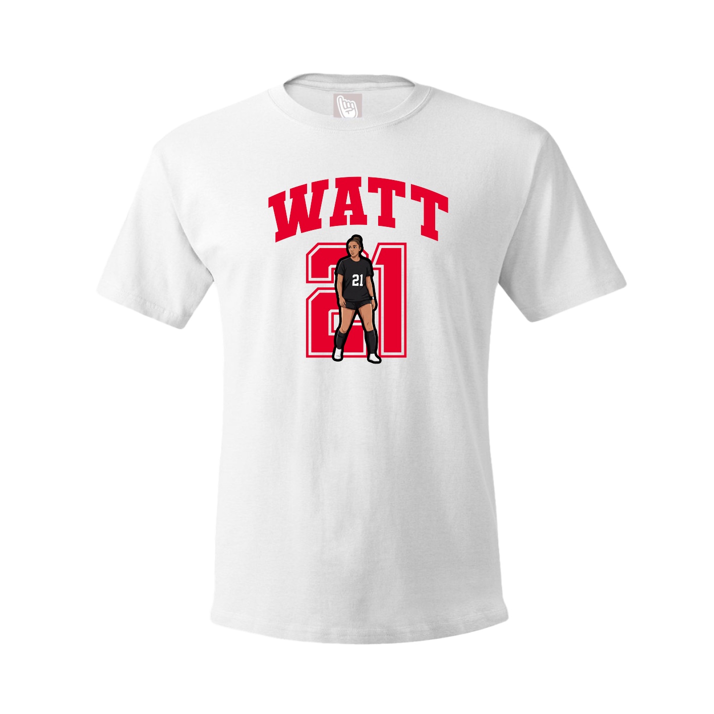 Youth Tee — Number in White