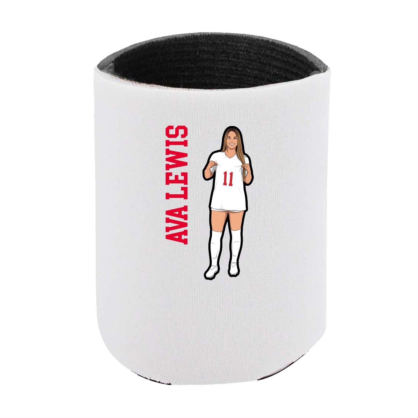 Can Holder — Name Vertical in White
