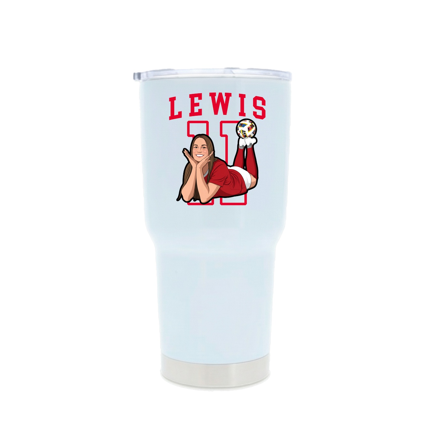 30oz Stainless Steel Tumbler — Shirsey in White