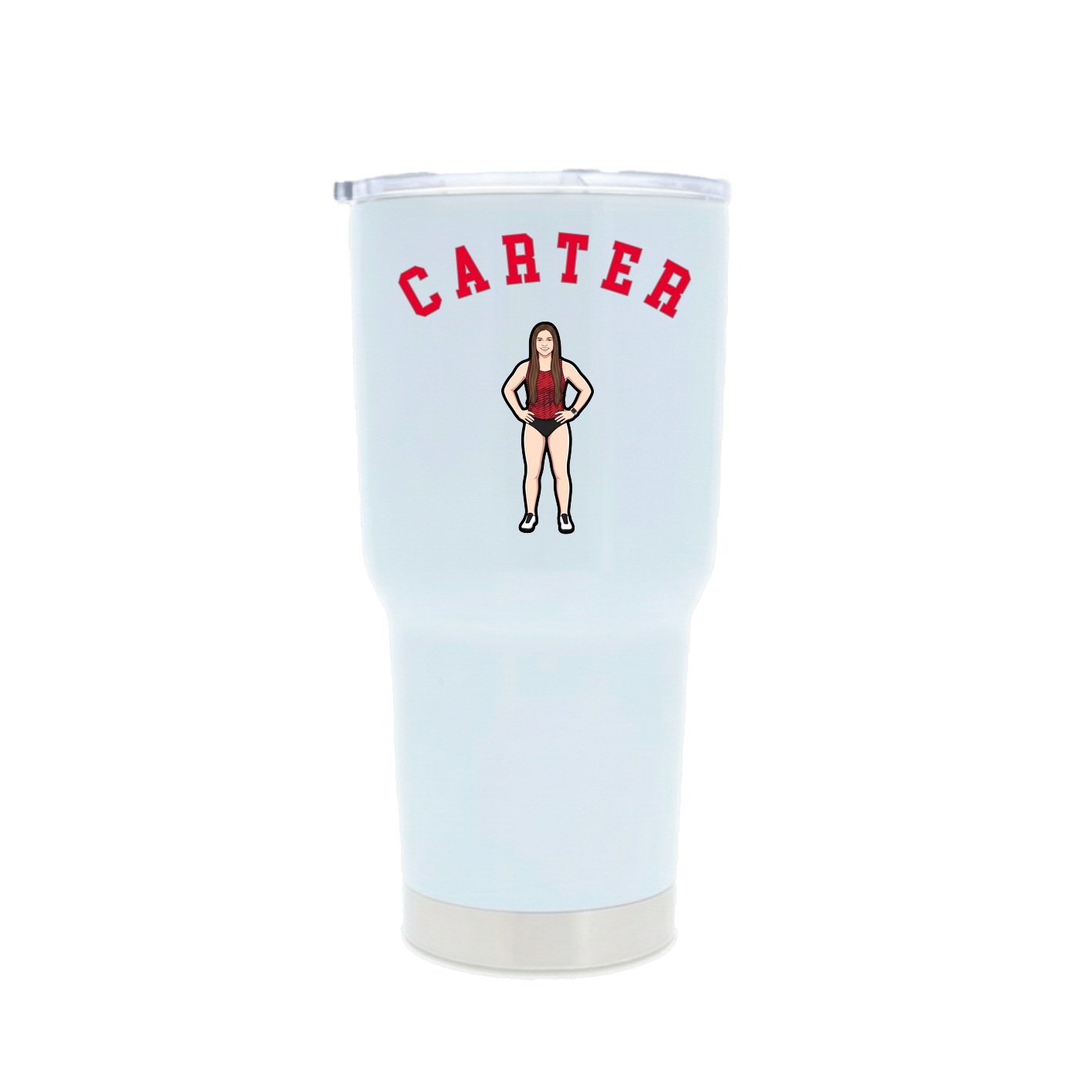 30oz Stainless Steel Tumbler — Shirsey Arch in White