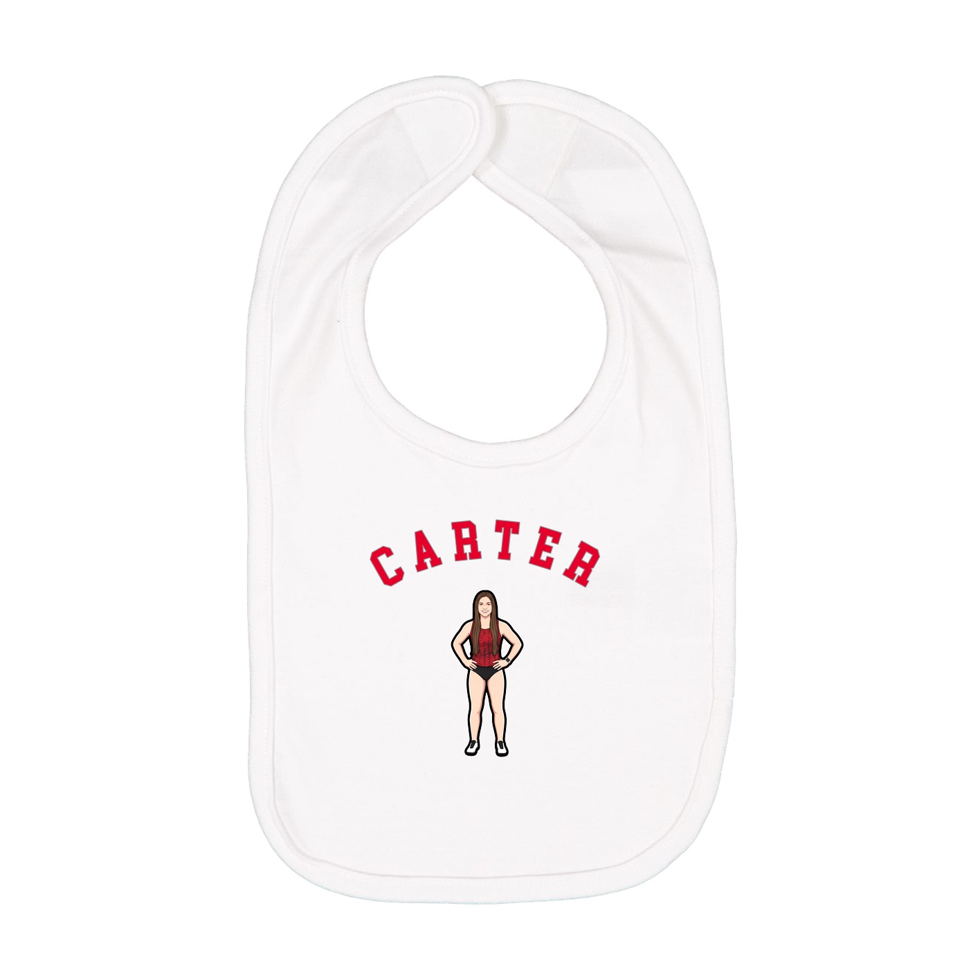 Infant Bib — Shirsey Arch in White