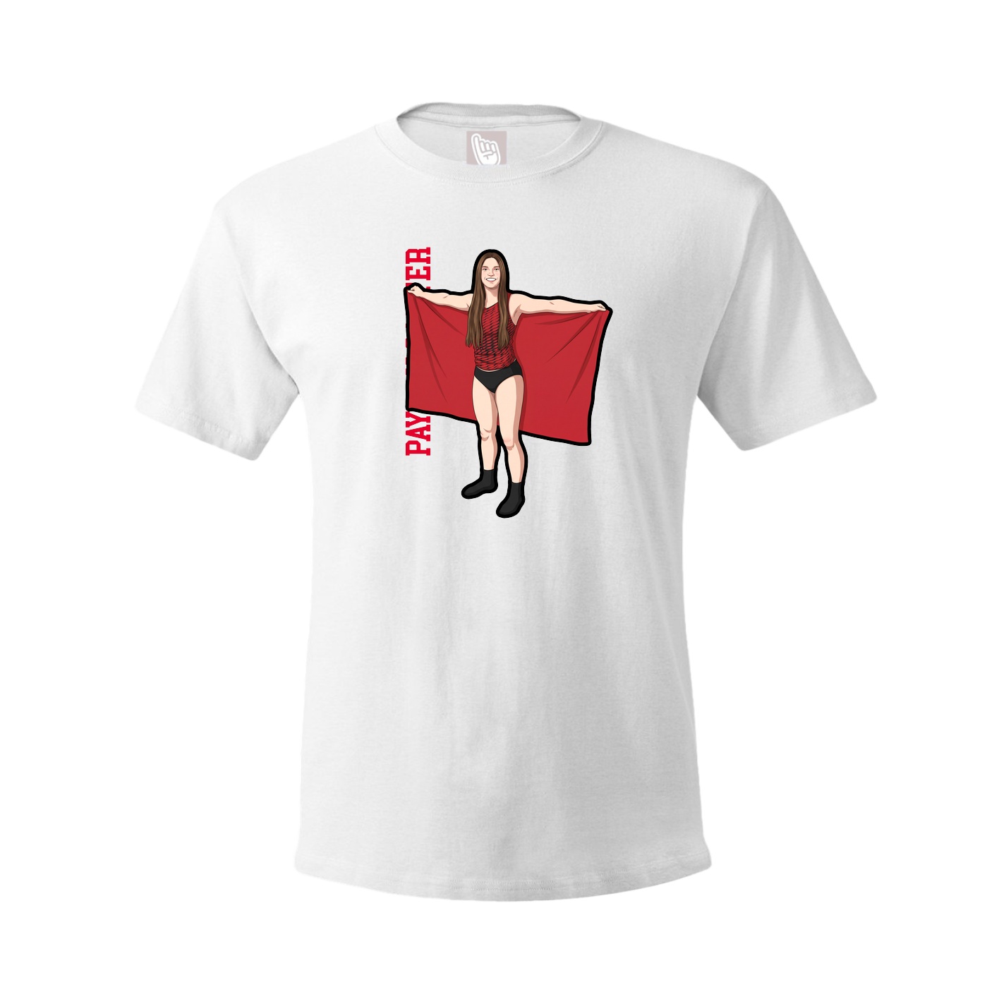 Youth Tee — Name Vertical in White