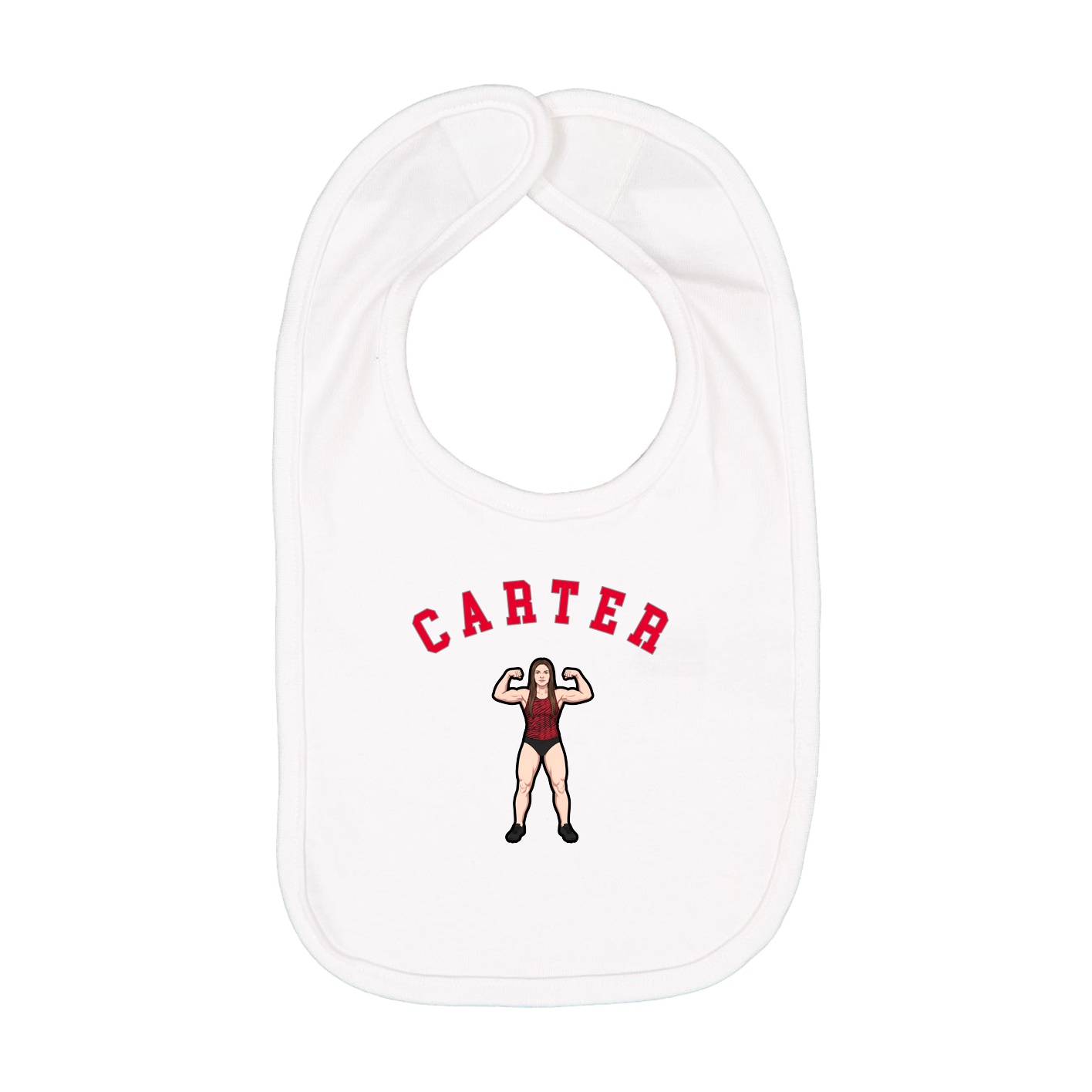 Infant Bib — Shirsey Arch in White
