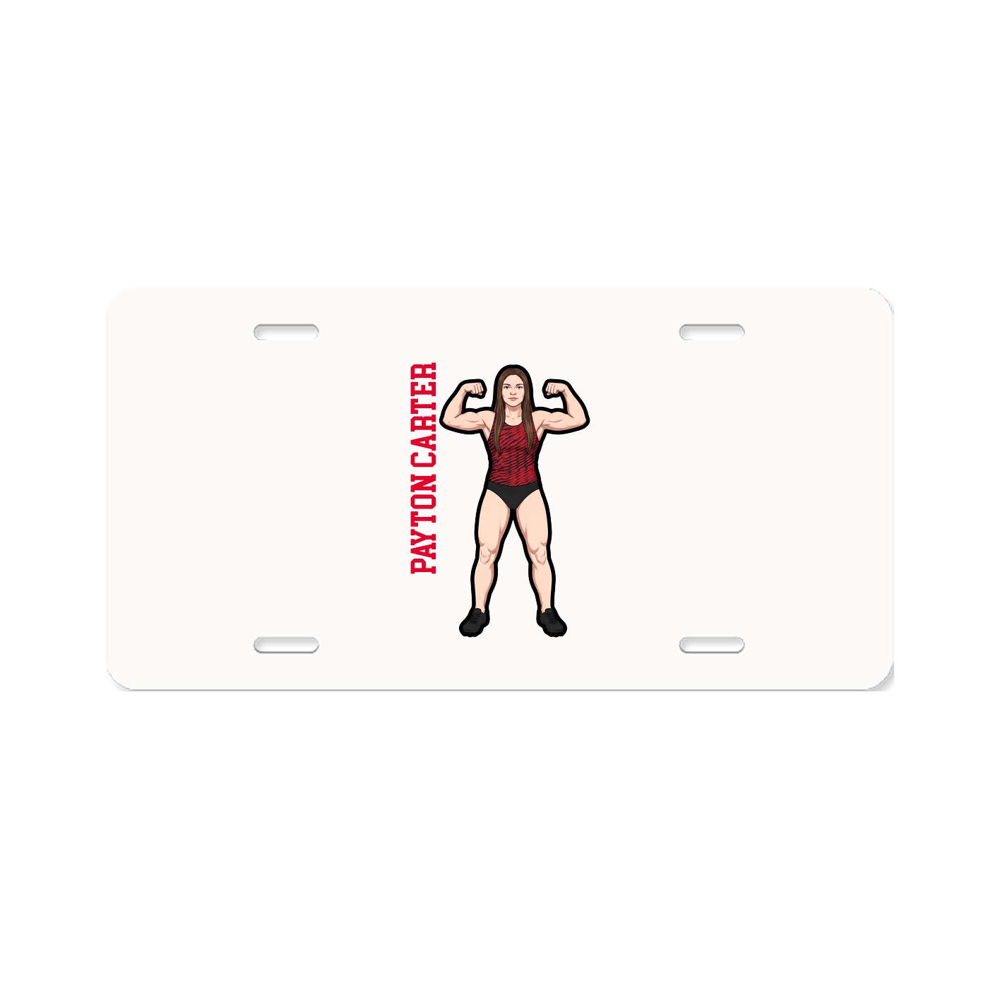 License Plate — Name Vertical in Classic