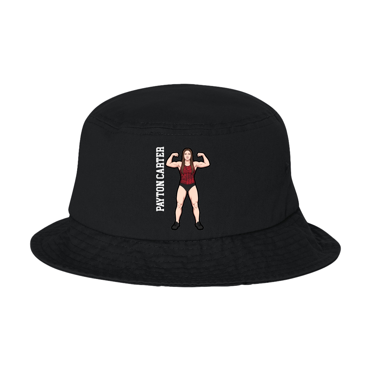 Bucket Cap — Name Vertical in Black