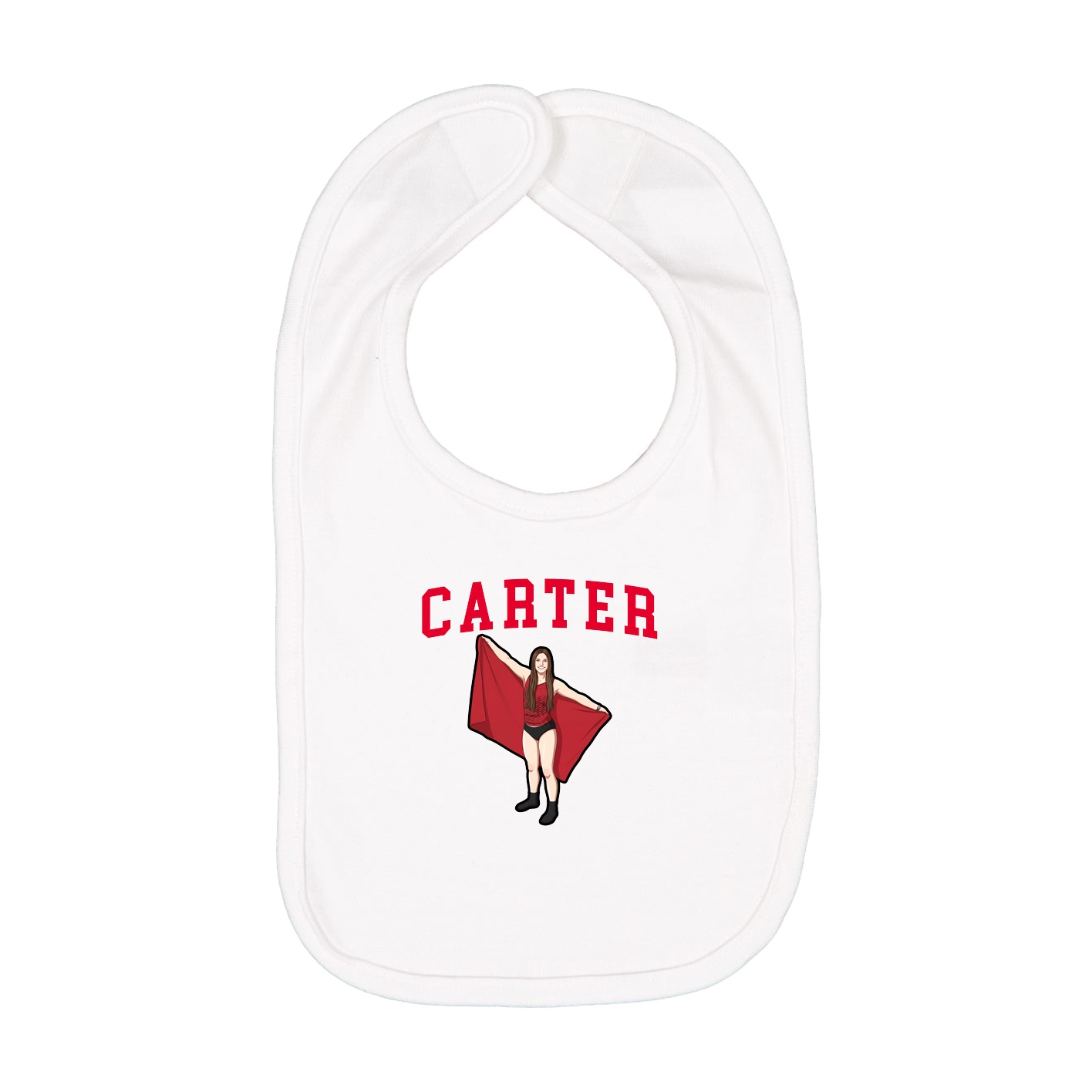 Infant Bib — Shirsey in White