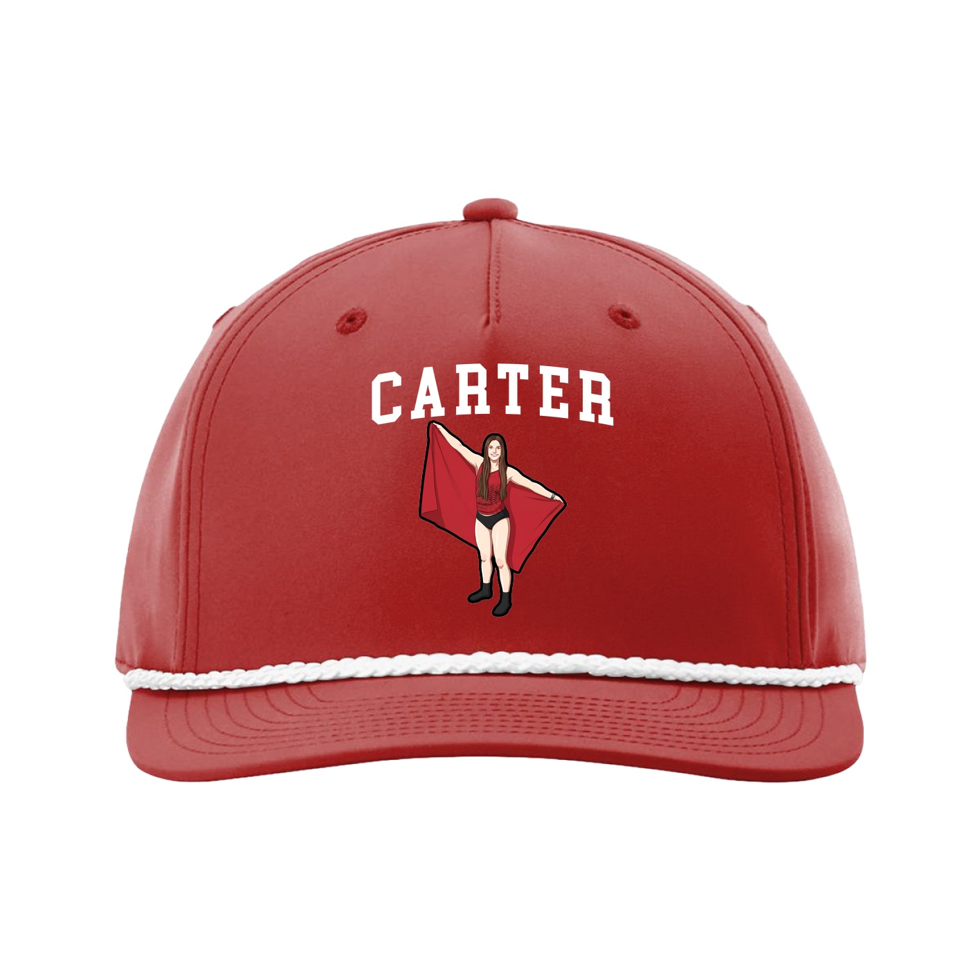 Five-Panel Classic Rope Cap — Shirsey in Red