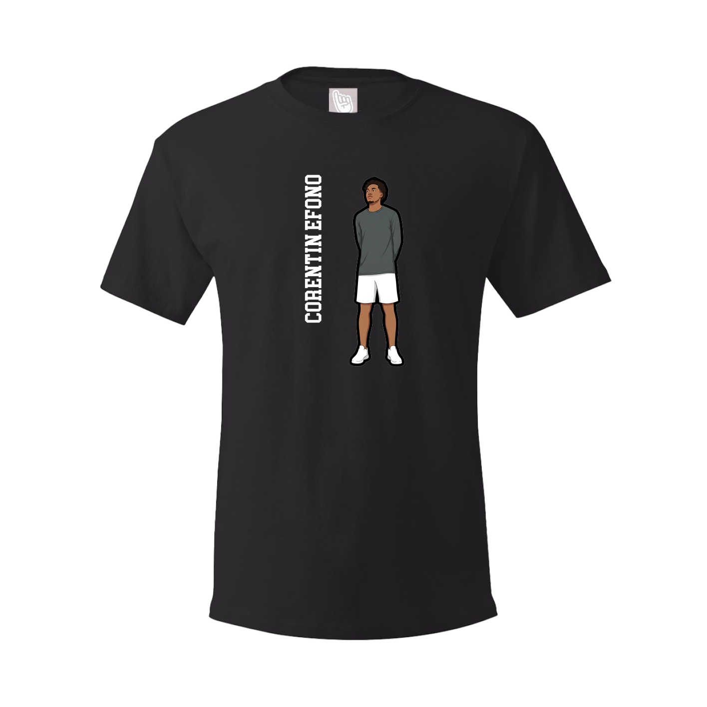 Tee — Name Vertical in Black