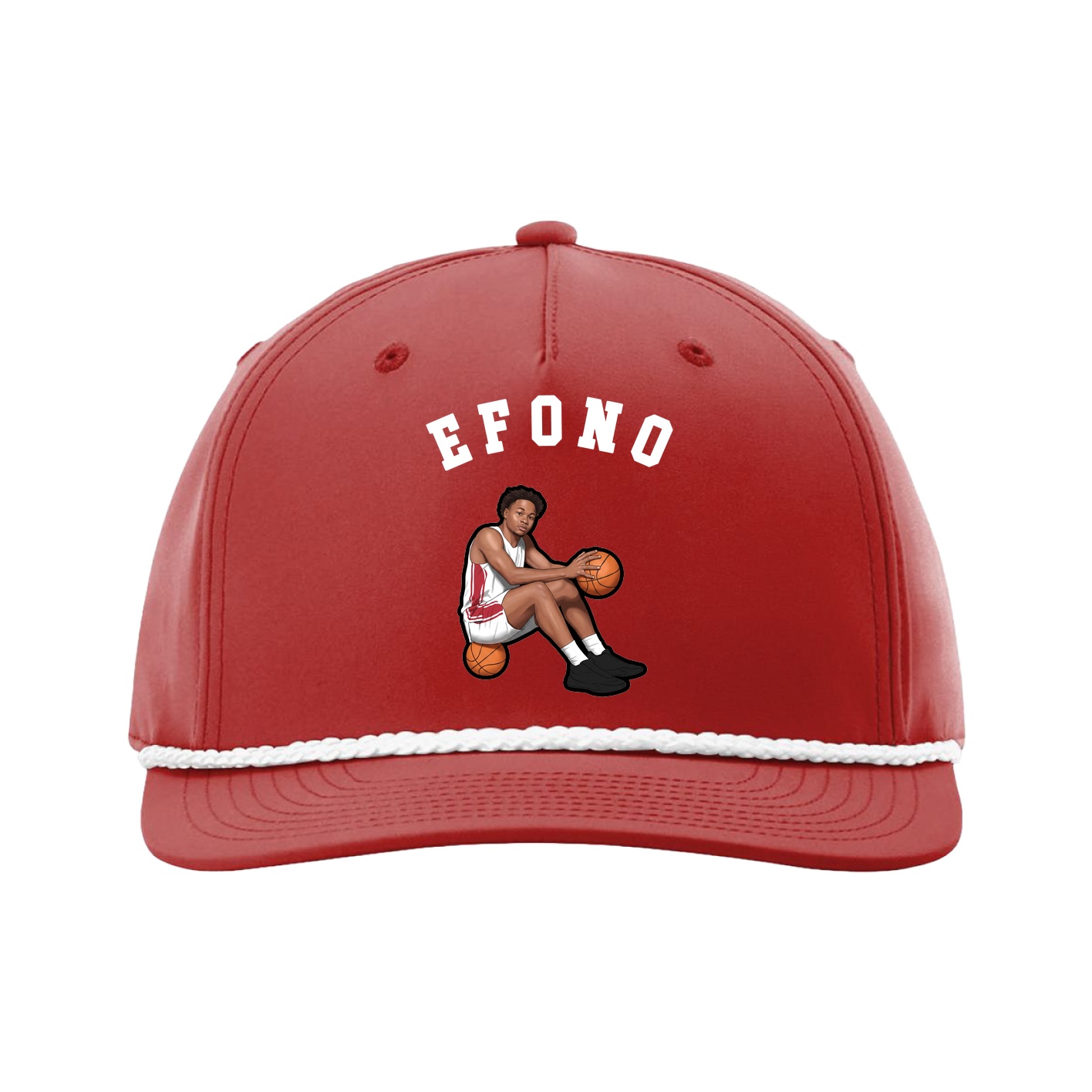 Five-Panel Classic Rope Cap — Shirsey Arch in Red