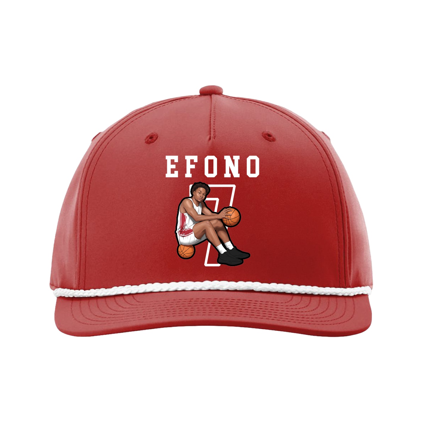Five-Panel Classic Rope Cap — Shirsey in Red