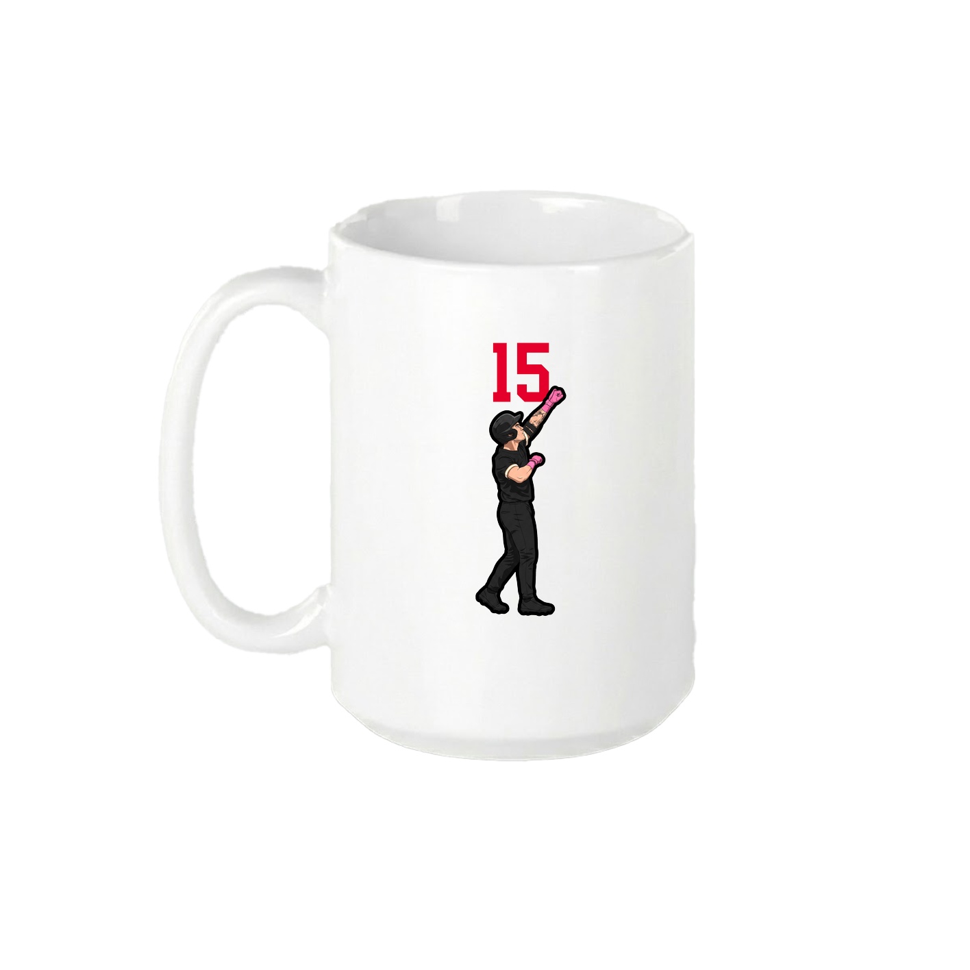 15oz Coffee Mug — Number Top in White