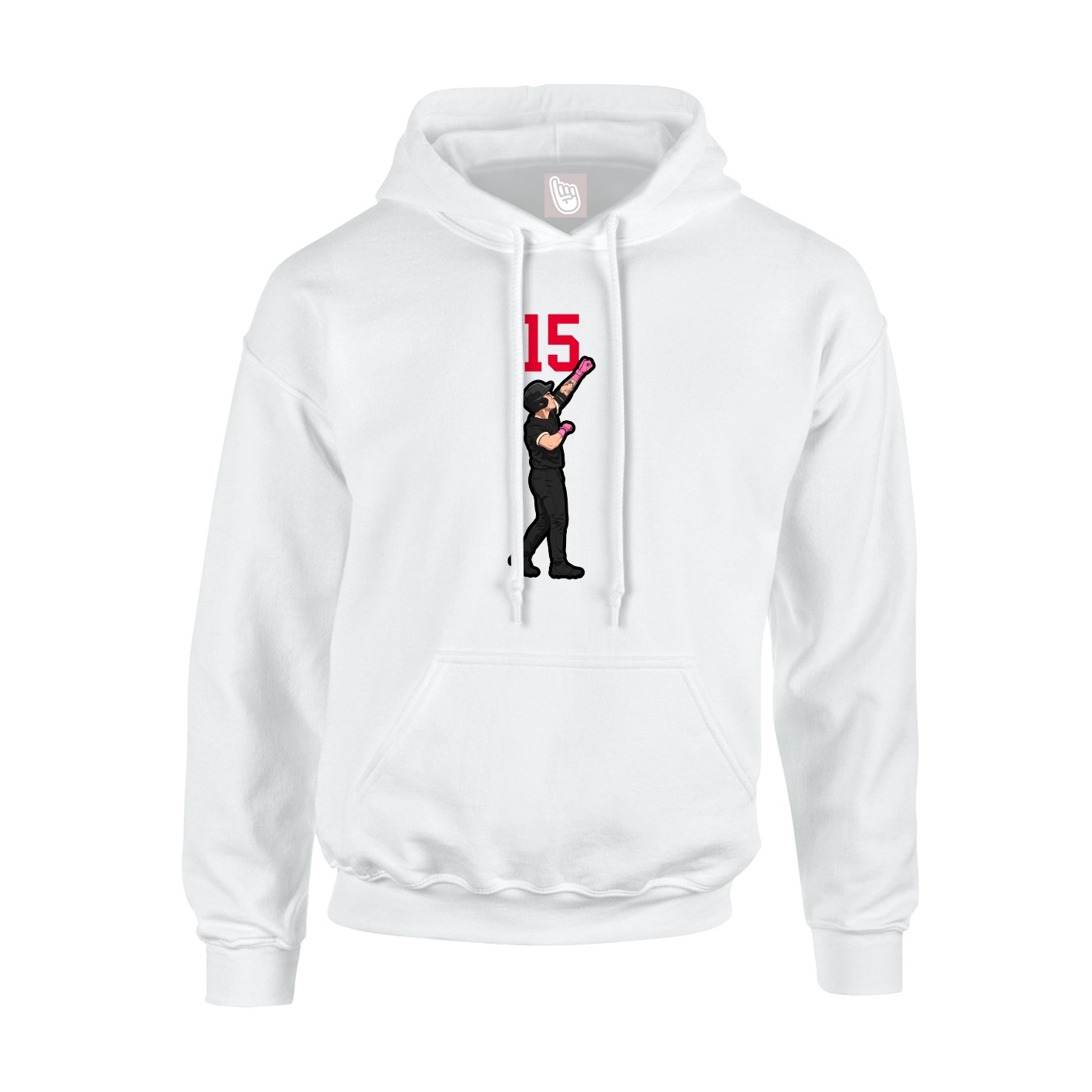 Hoodie — Number Top in White
