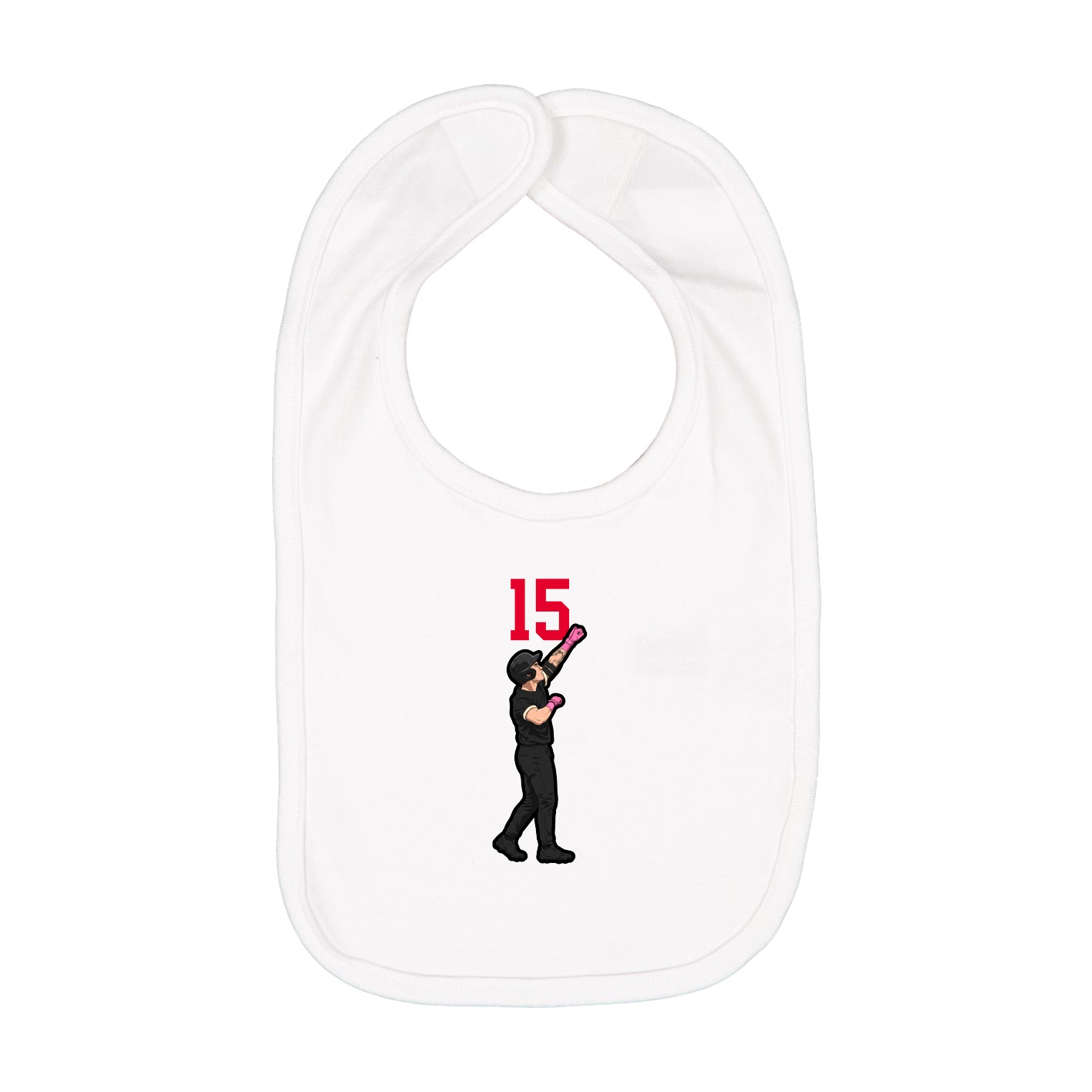 Infant Bib — Number Top in White