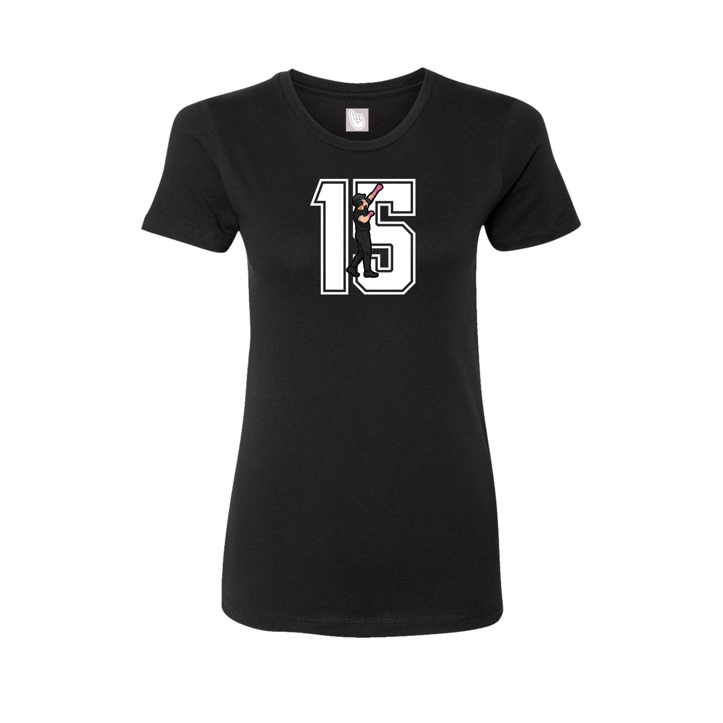 Womens Tee — Number in Black