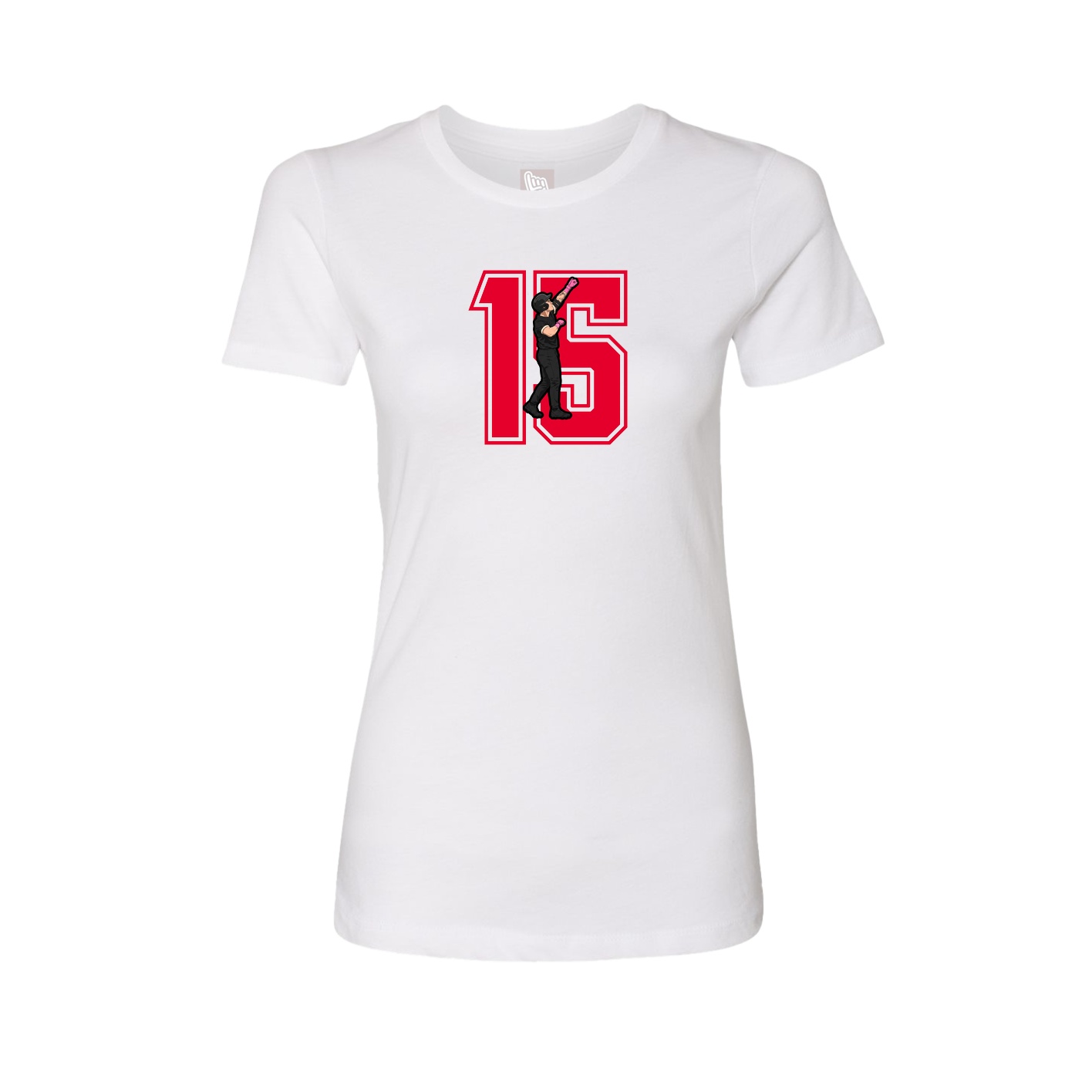 Womens Tee — Number in White