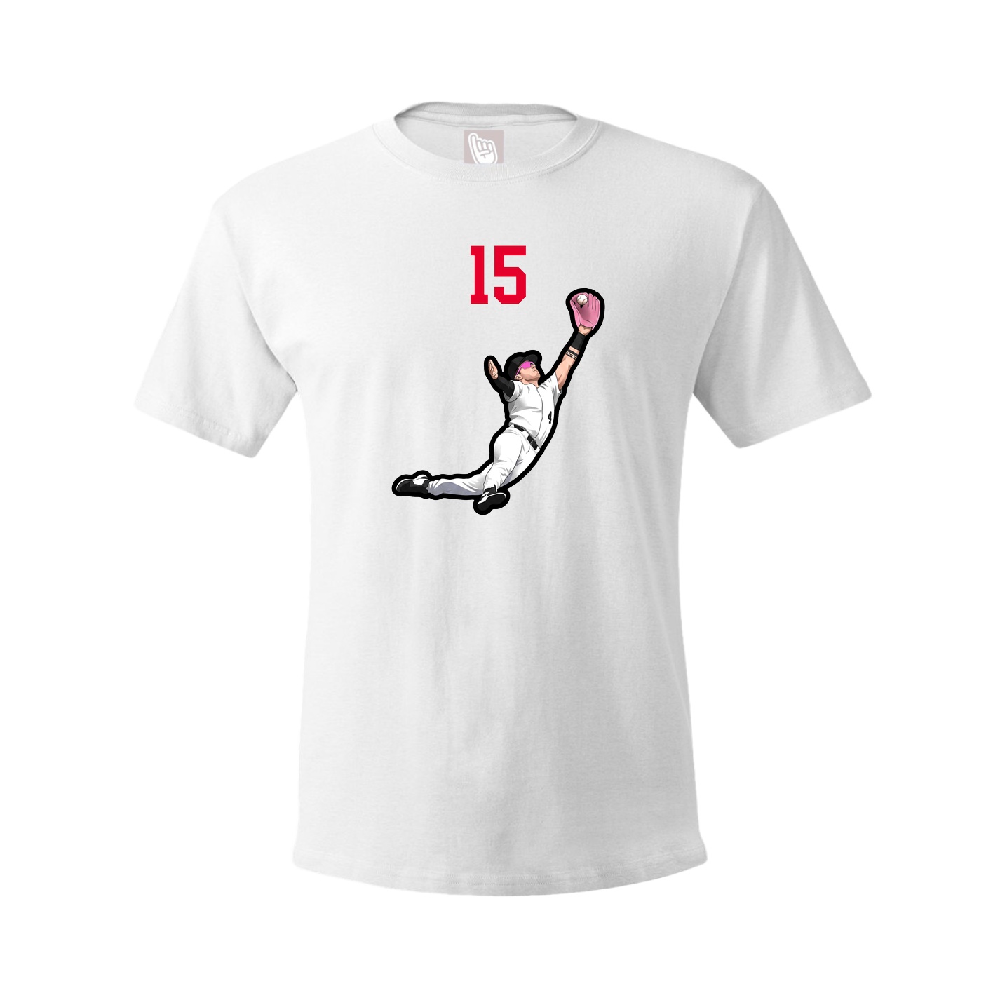Youth Tee — Number Top in White