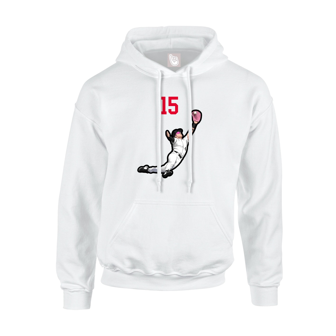 Youth Hoodie — Number Top in White
