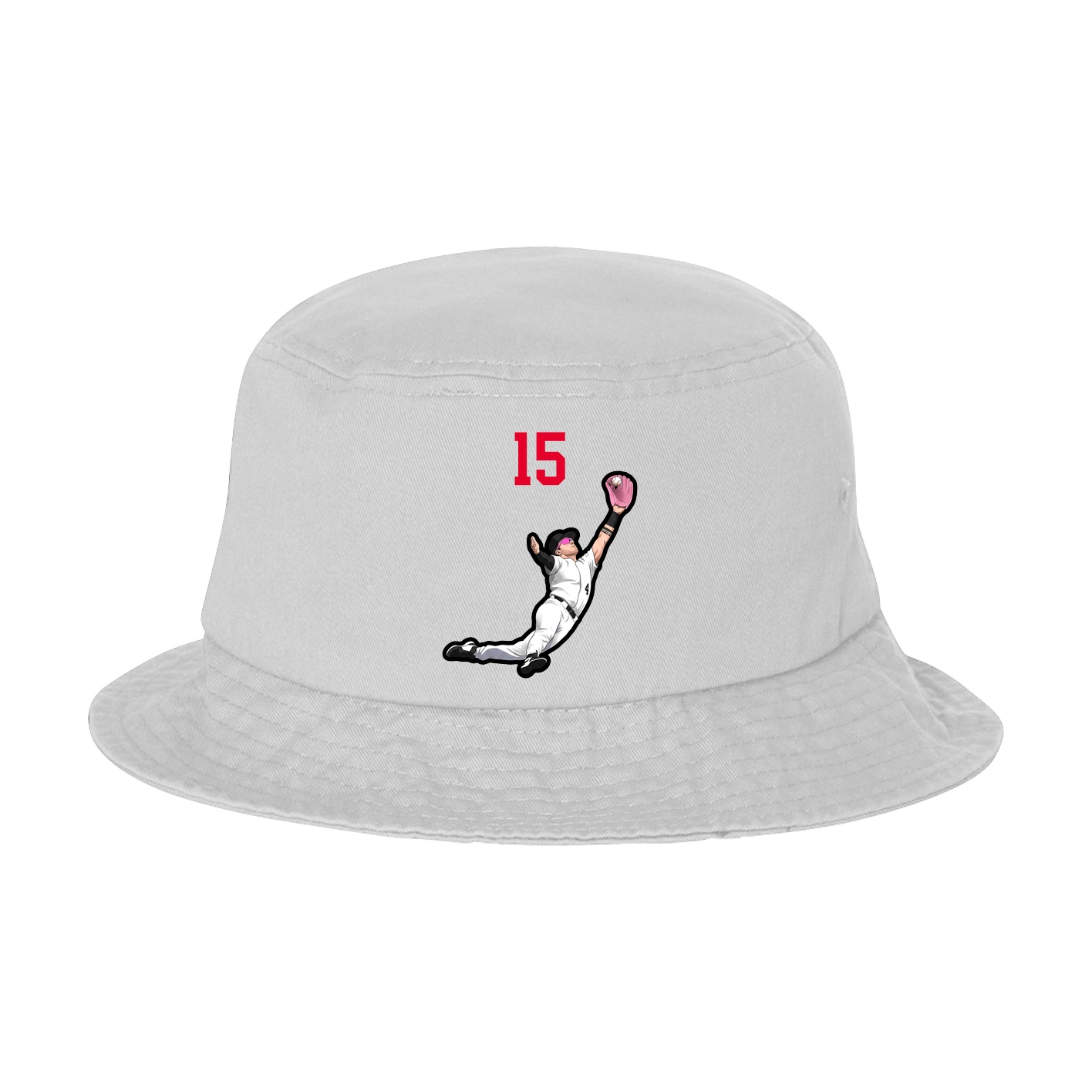Bucket Cap — Number Top in White