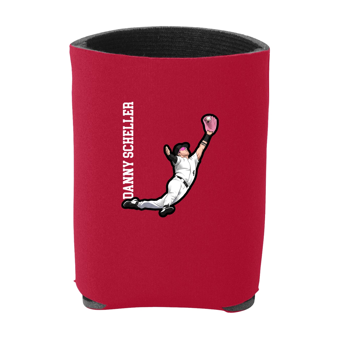 Can Holder — Name Vertical in Red
