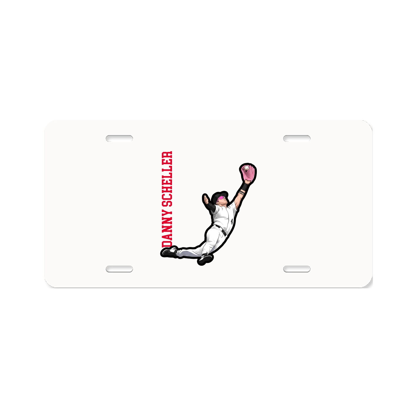 License Plate — Name Vertical in Classic