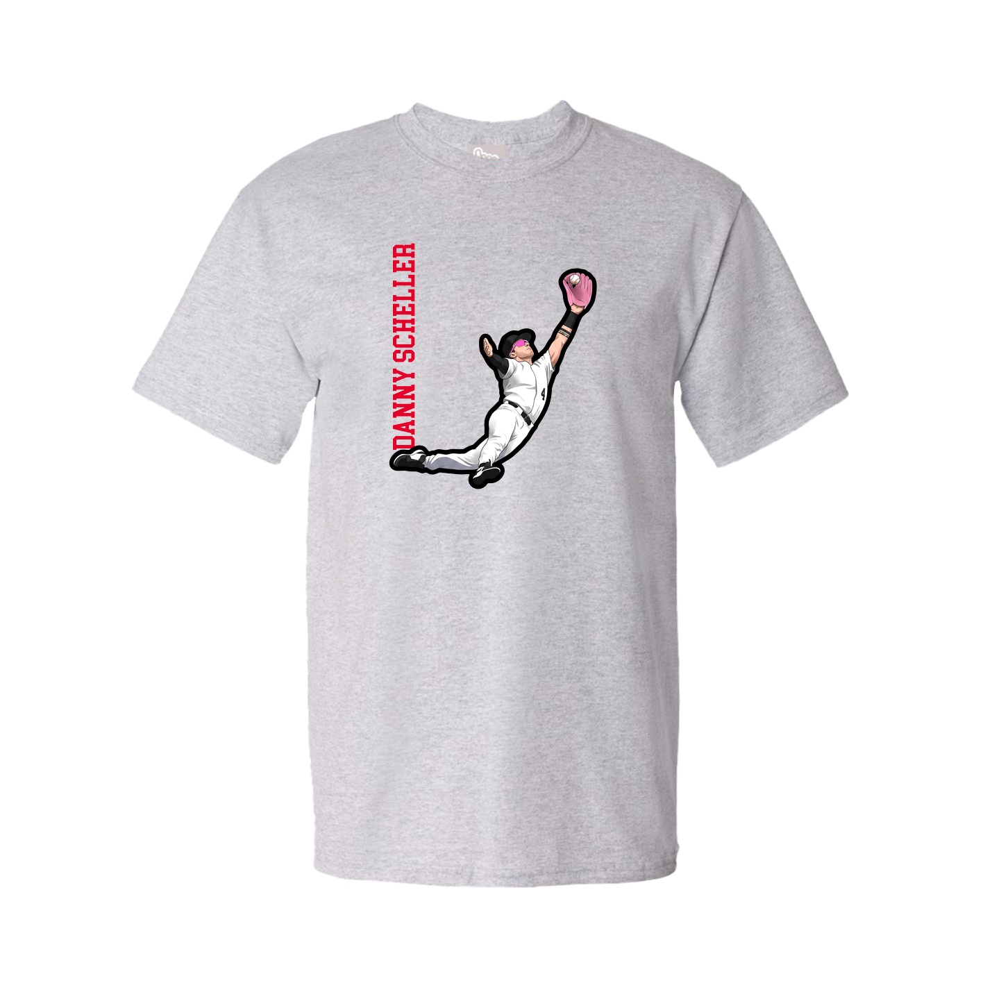 Youth Tee — Name Vertical in Grey