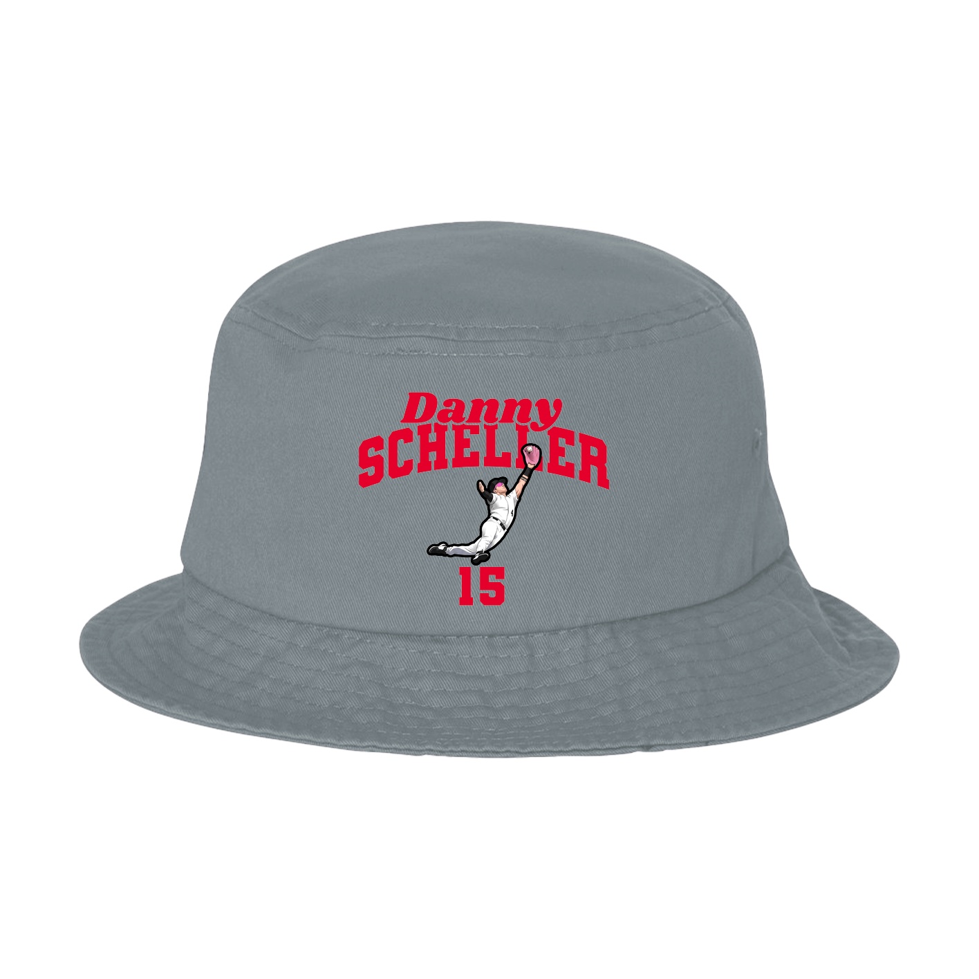 Bucket Cap — Signature Arch in Grey