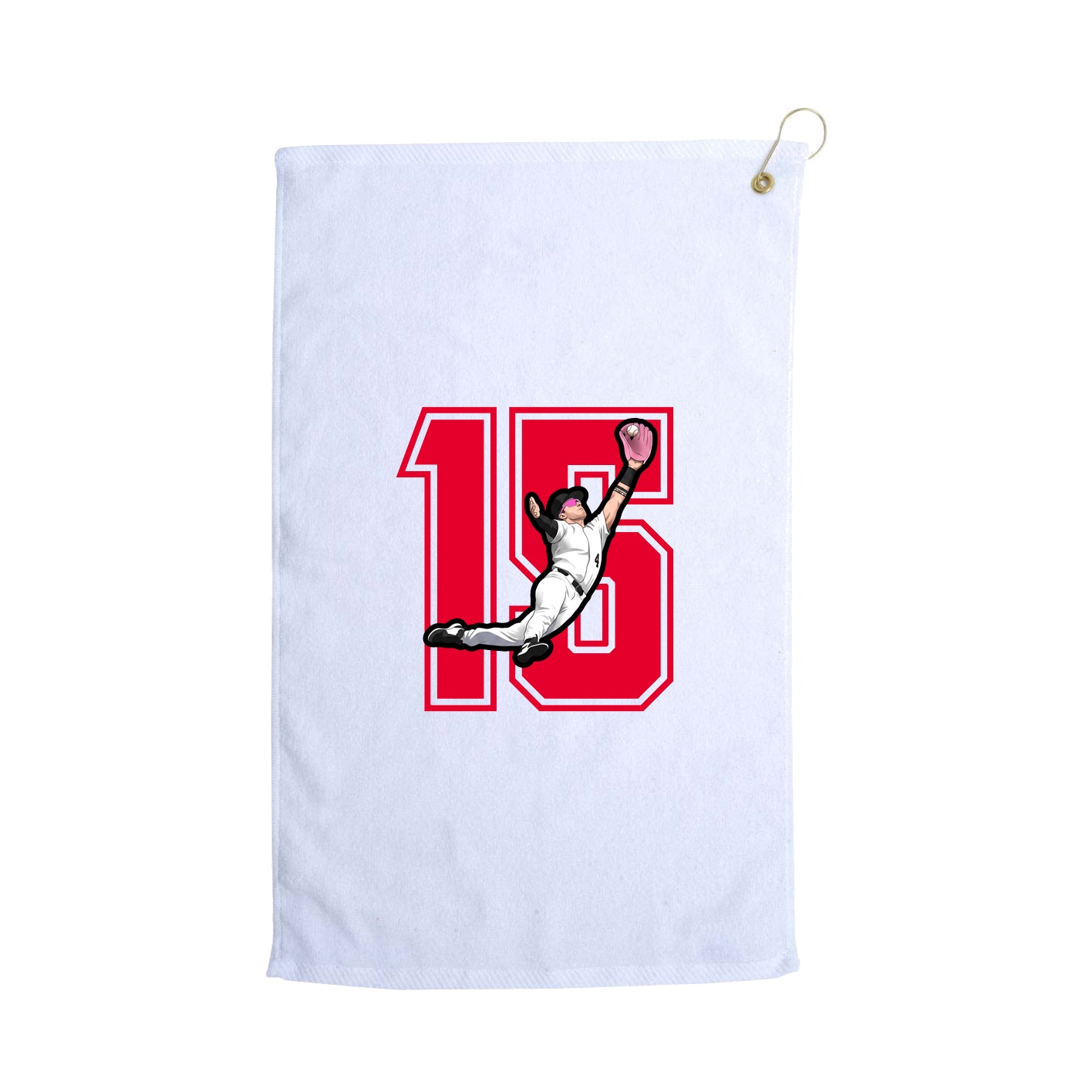 Golf Towel — Number in White