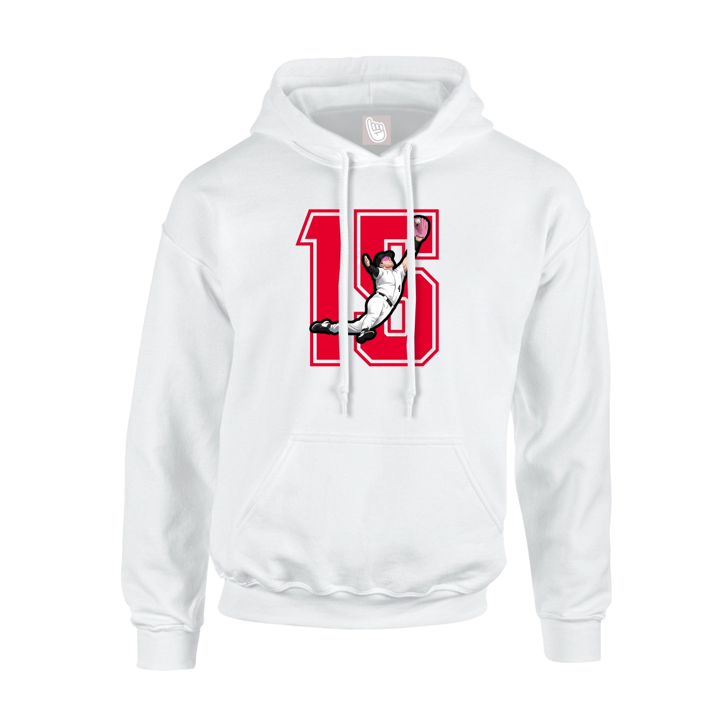 Hoodie — Number in White