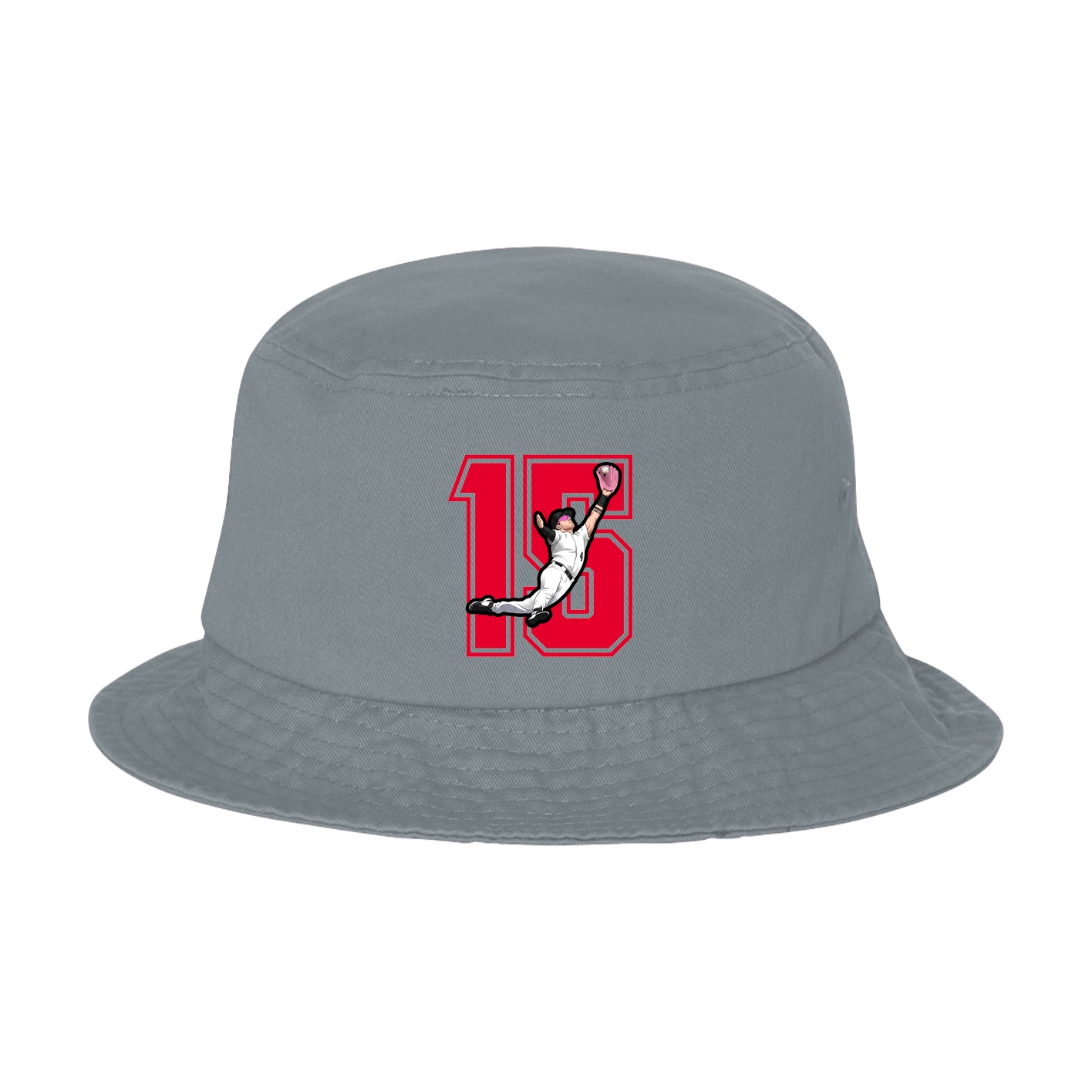 Bucket Cap — Number in Grey