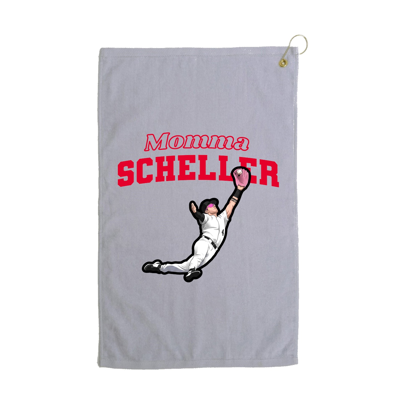 Golf Towel — Mothers Day Block in Grey