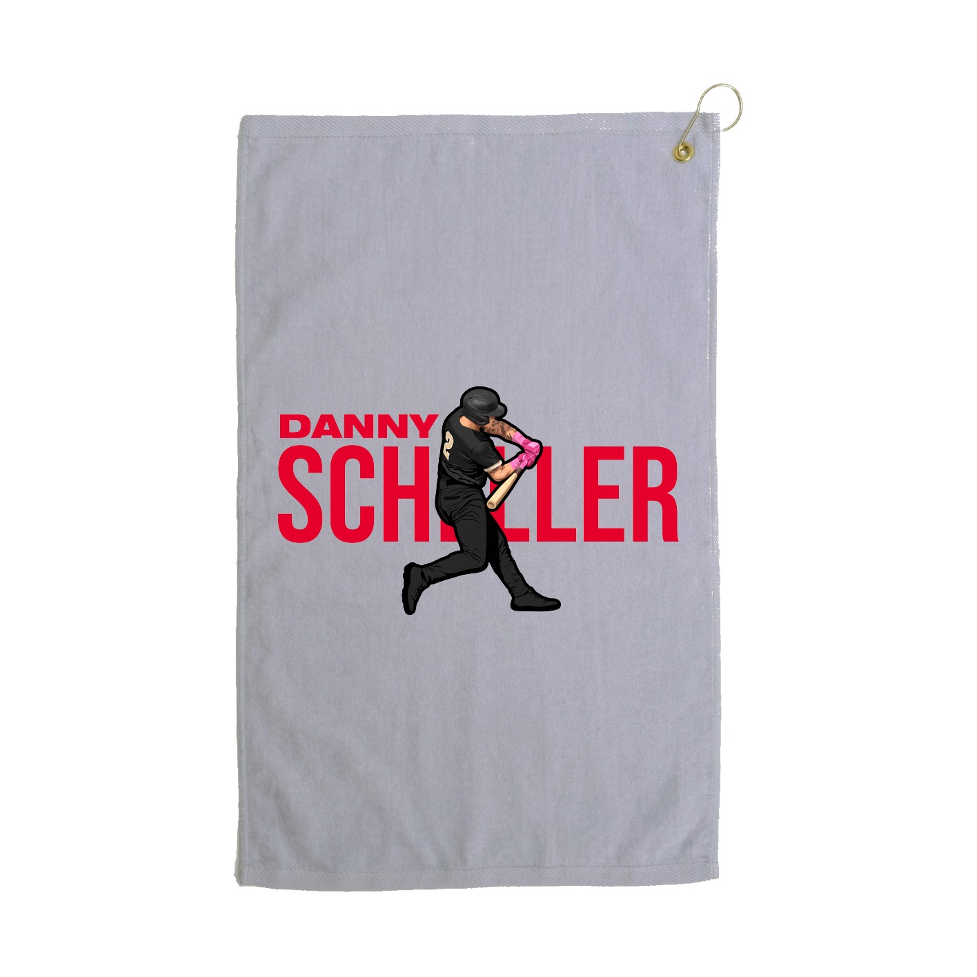 Golf Towel — Player Name in Grey