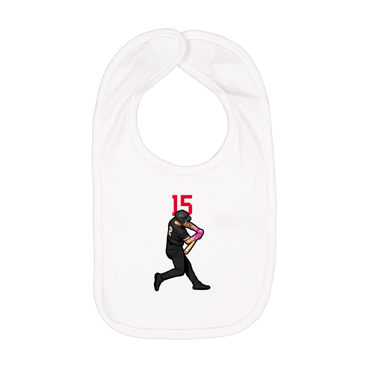 Infant Bib — Number Top in White