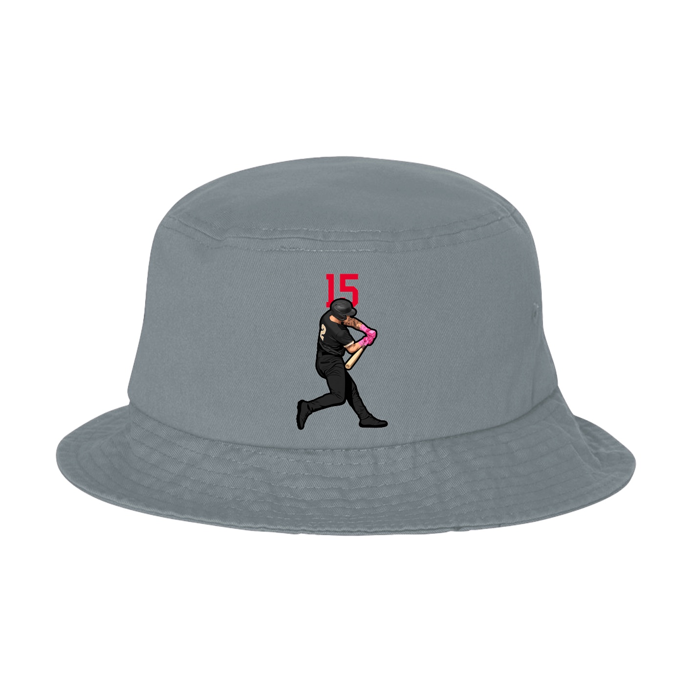 Bucket Cap — Number Top in Grey