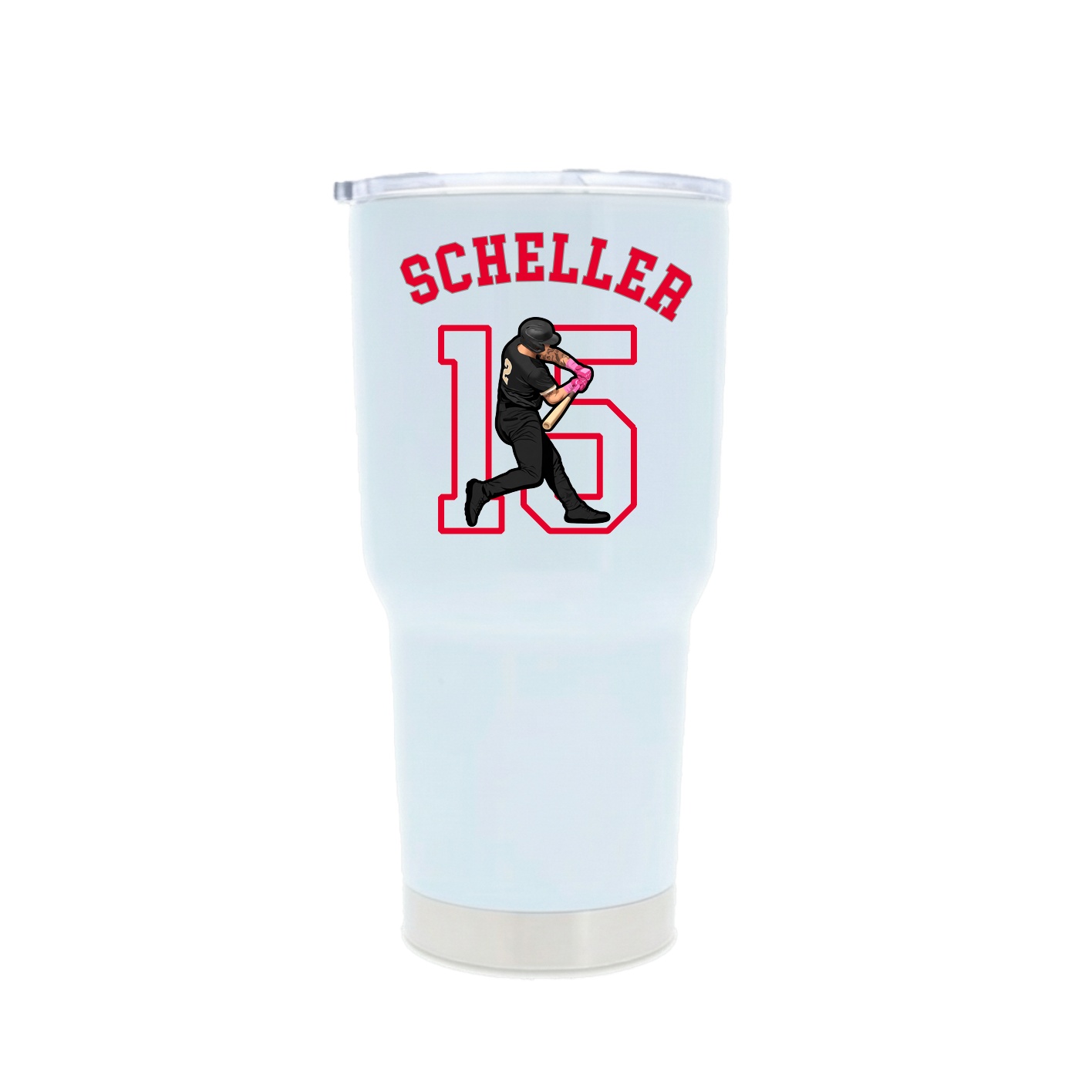 30oz Stainless Steel Tumbler — Shirsey Arch in White