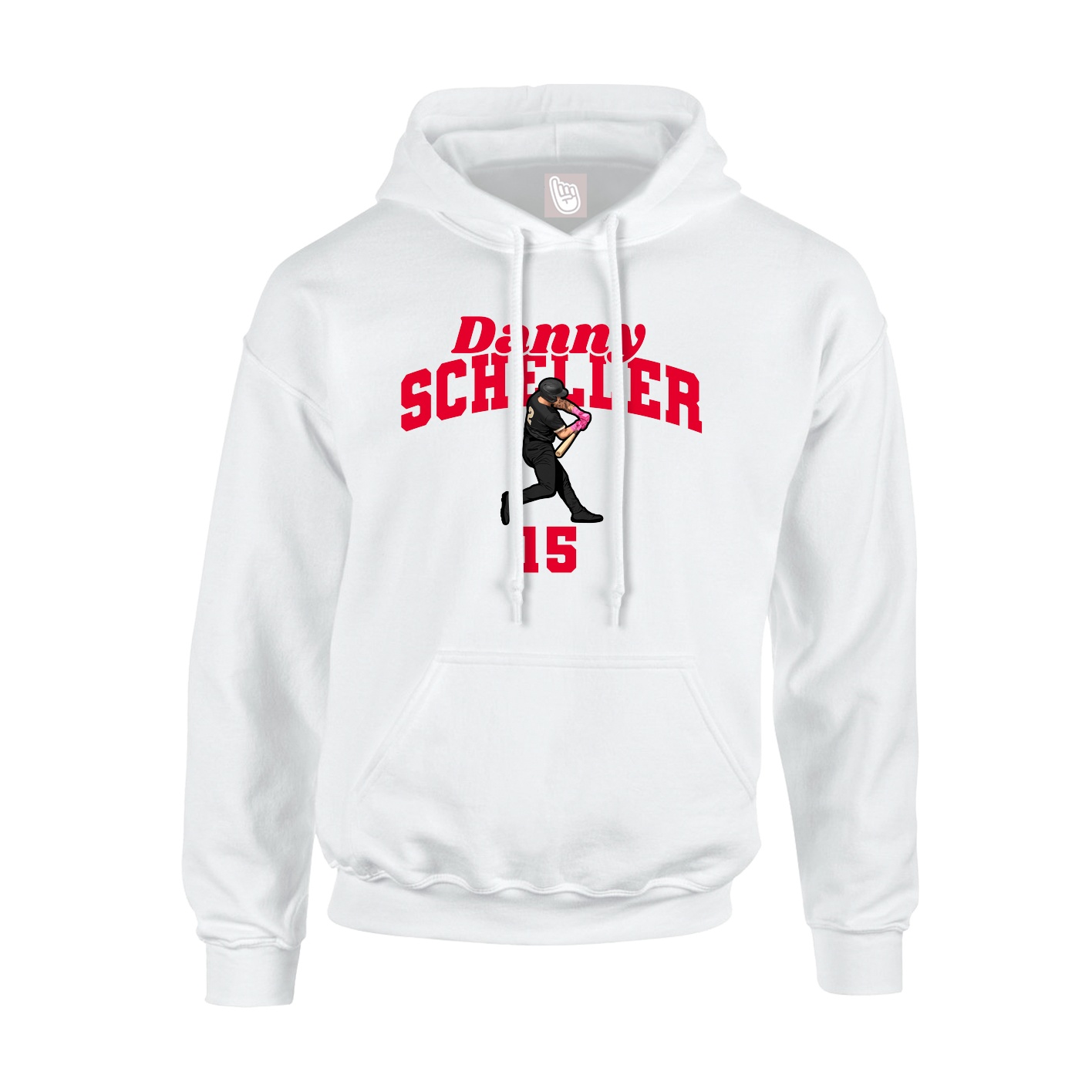 Youth Hoodie — Signature Arch in White