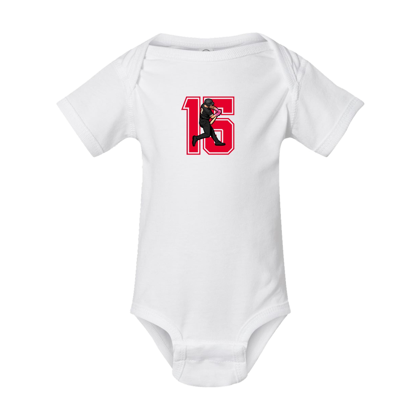 Baby Onesie — Number in White