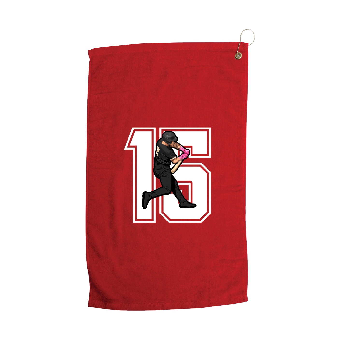 Golf Towel — Number in Red