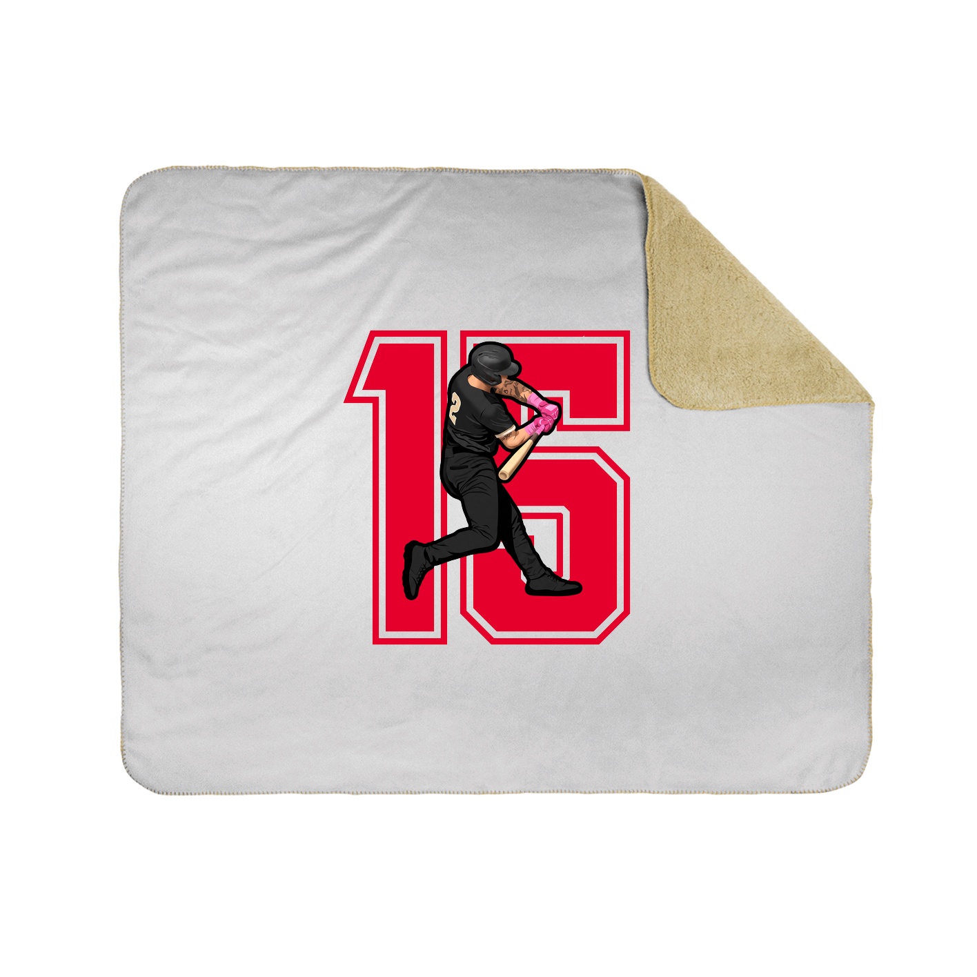 Throw Blanket — Number in White
