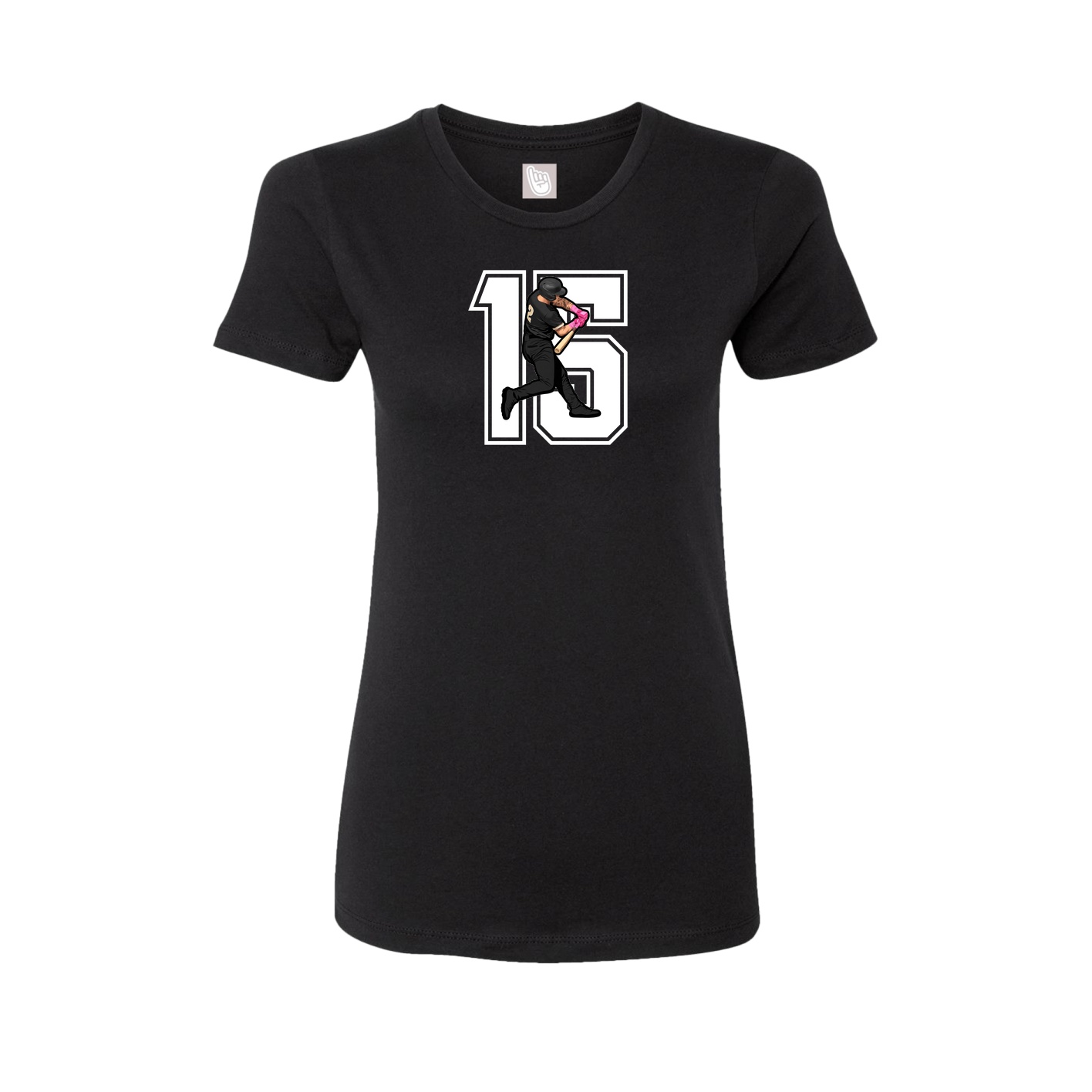 Womens Tee — Number in Black
