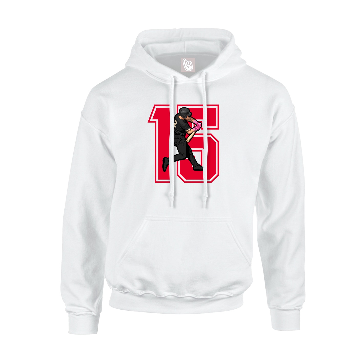 Youth Hoodie — Number in White