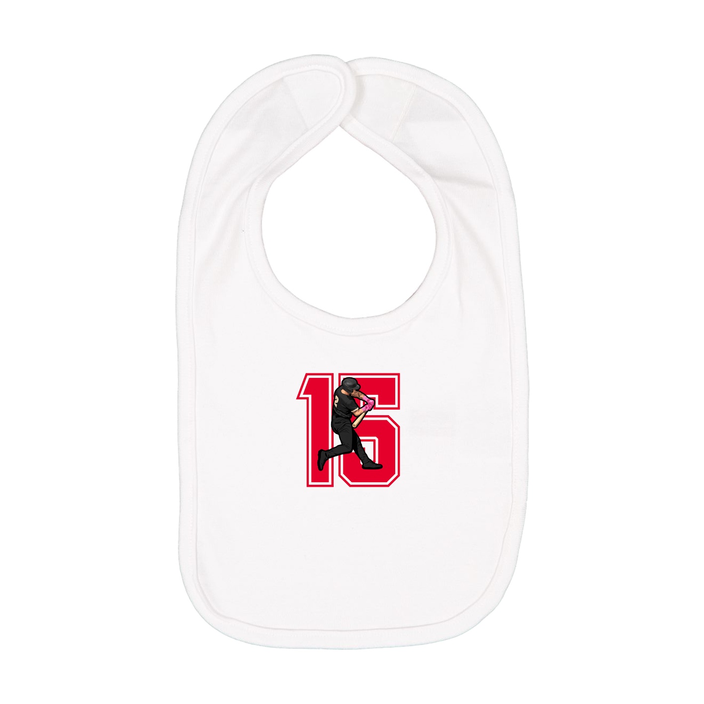 Infant Bib — Number in White