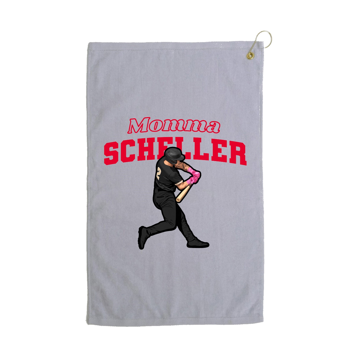 Golf Towel — Mothers Day Block in Grey