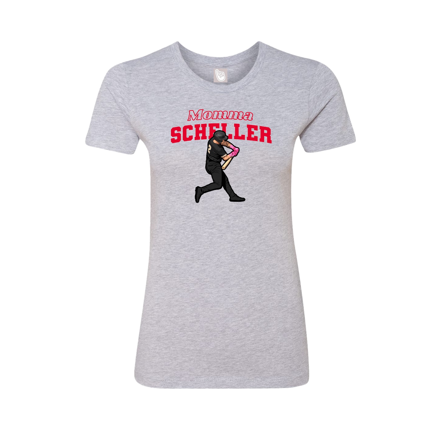 Womens Tee — Mothers Day Block in Grey