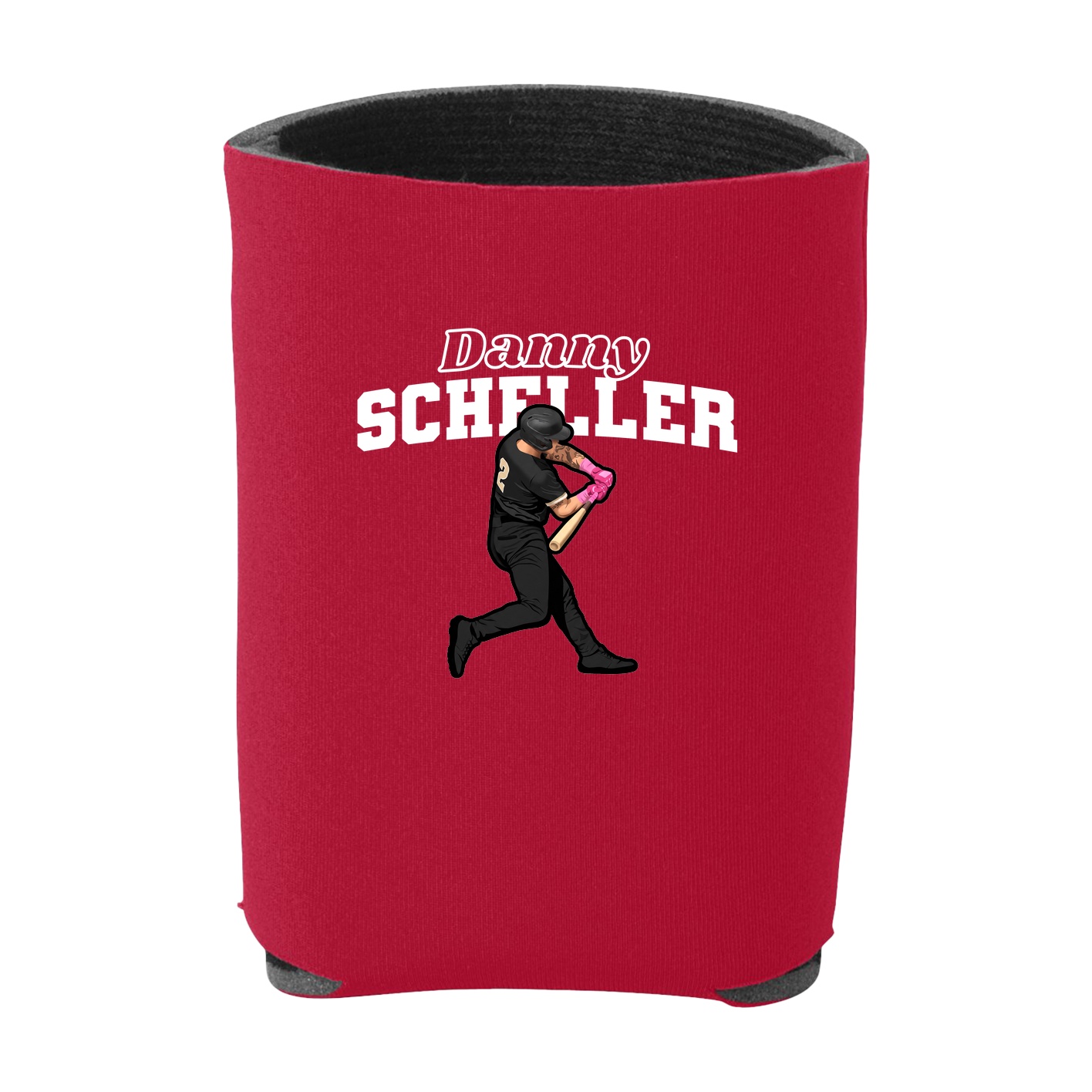 Can Holder — Name Arch in Red