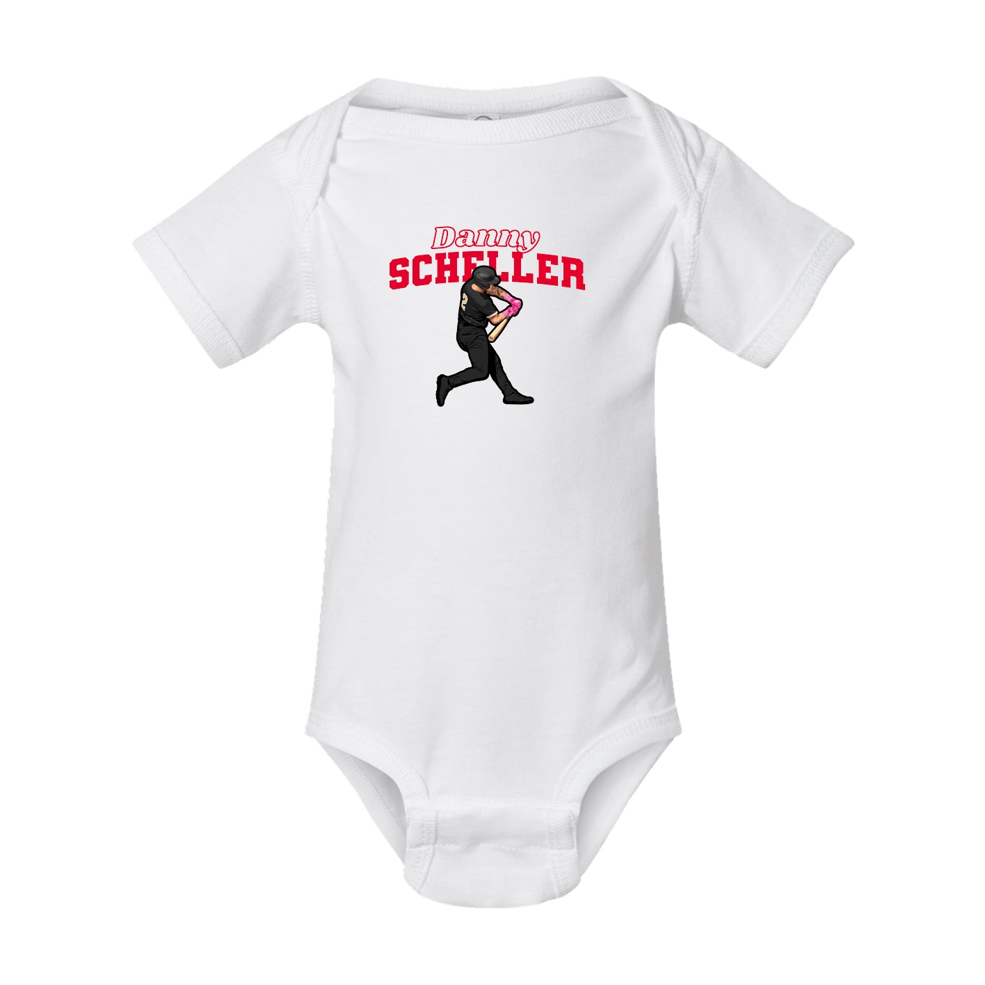 Baby Onesie — Name Arch in White