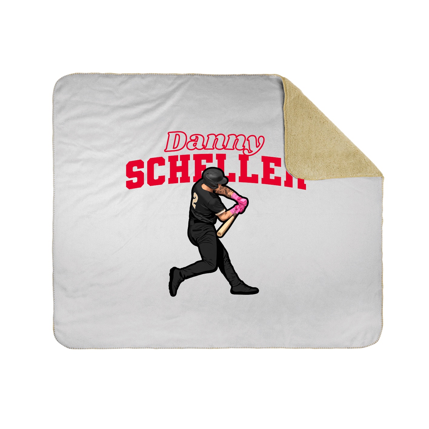 Throw Blanket — Name Arch in White