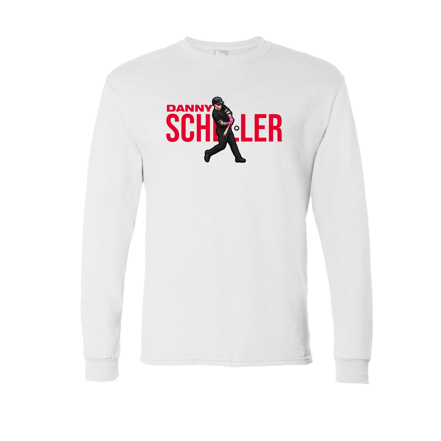 Long Sleeve Tee — Player Name in White