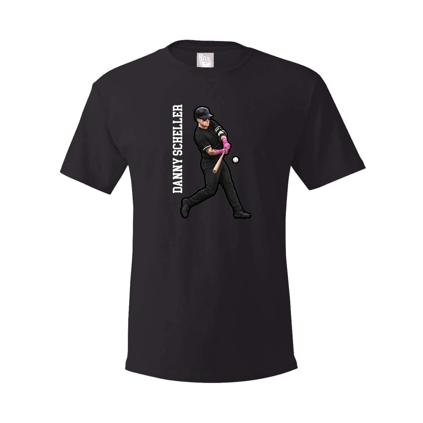 Youth Tee — Name Vertical in Black