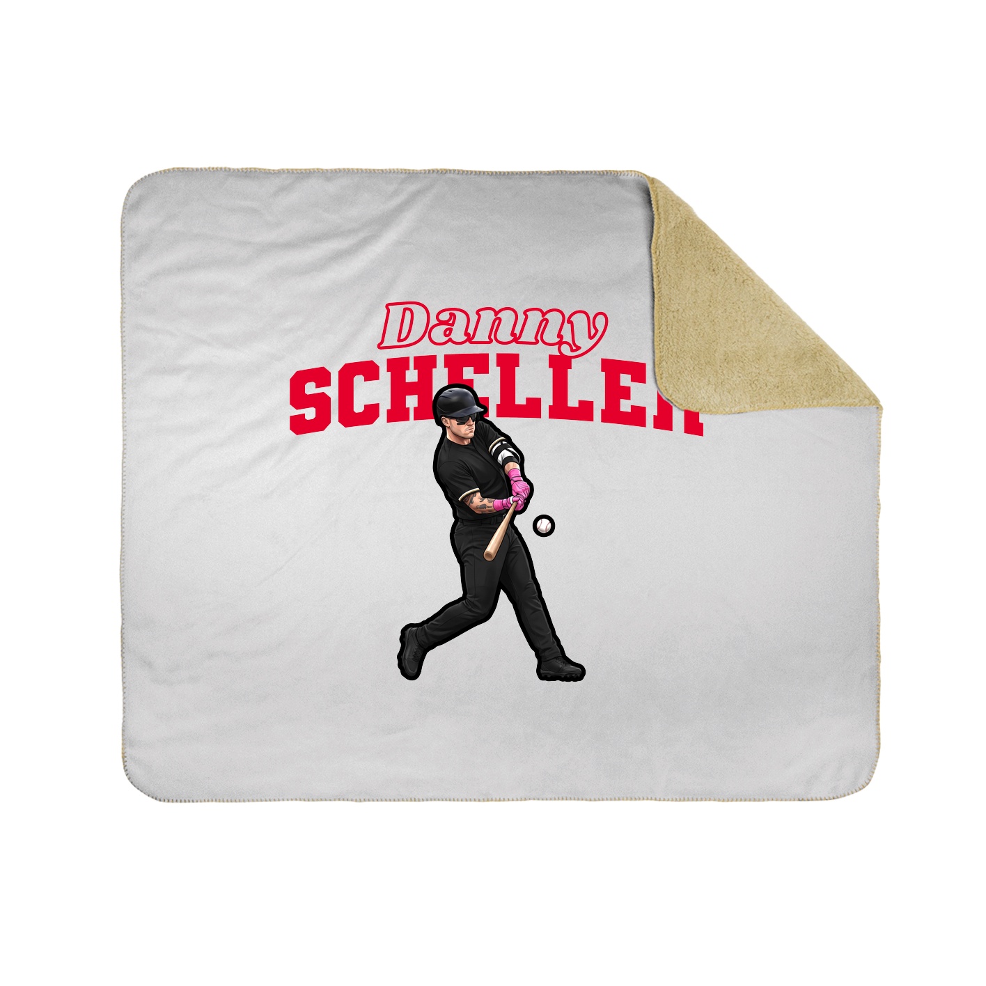 Throw Blanket — Name Arch in White