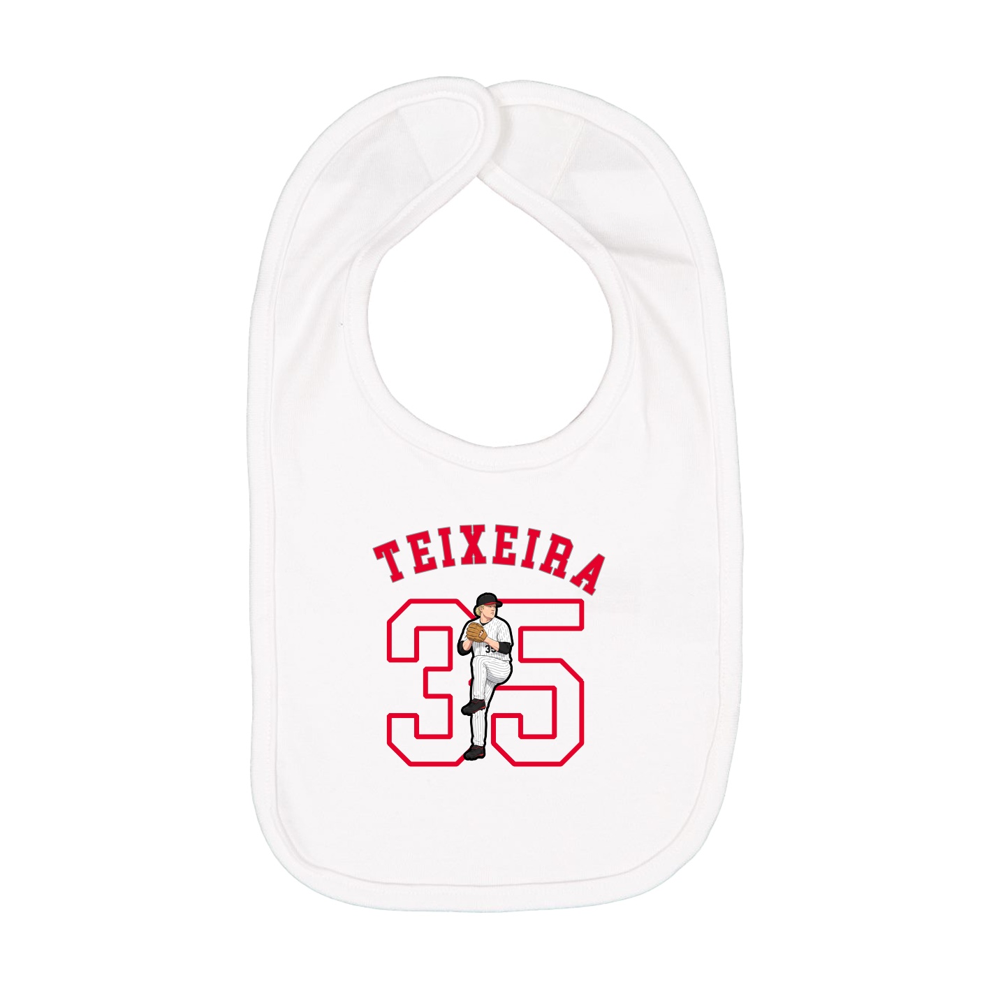 Infant Bib — Shirsey Arch in White